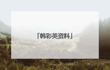 韩彩英资料