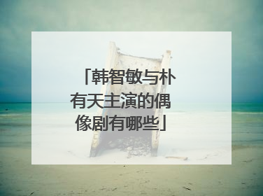 韩智敏与朴有天主演的偶像剧有哪些