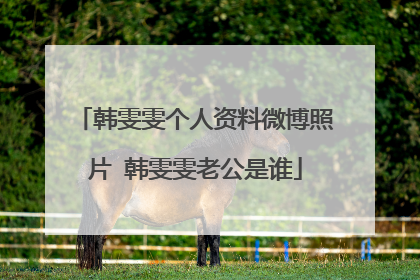 韩雯雯个人资料微博照片 韩雯雯老公是谁