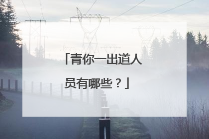 青你一出道人员有哪些?