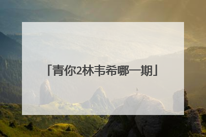 青你2林韦希哪一期