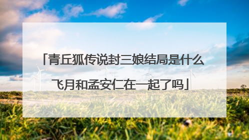 青丘狐传说封三娘结局是什么 飞月和孟安仁在一起了吗