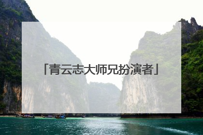 青云志大师兄扮演者