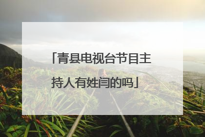 青县电视台节目主持人有姓闫的吗