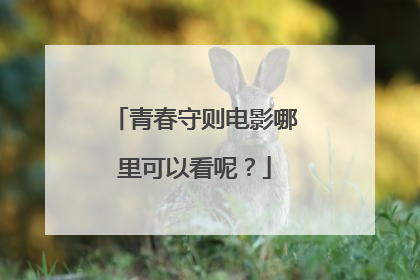 青春守则电影哪里可以看呢？