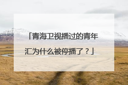 青海卫视播过的青年汇为什么被停播了?
