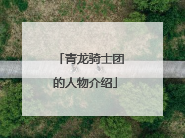 青龙骑士团的人物介绍