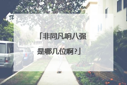 非同凡响八强是哪几位啊?