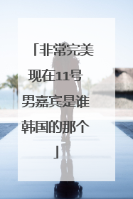 非常完美现在11号男嘉宾是谁韩国的那个