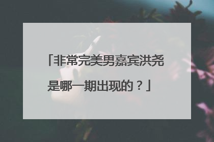 非常完美男嘉宾洪尧是哪一期出现的？