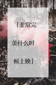 非常完美什么时候上映