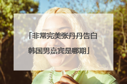 非常完美张丹丹告白韩国男嘉宾是哪期