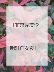 非常完美李明轩前女友