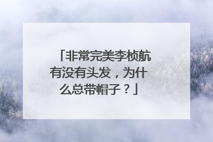 非常完美李桢航有没有头发,为什么总带帽子?