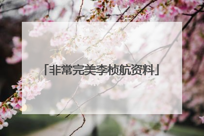 非常完美李桢航资料