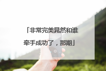 非常完美晁然和谁牵手成功了，那期