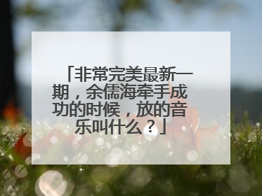 非常完美最新一期，余儒海牵手成功的时候，放的音乐叫什么？