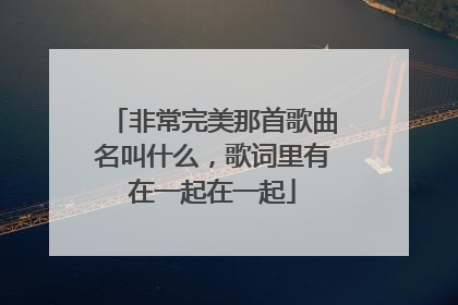 非常完美那首歌曲名叫什么,歌词里有在一起在一起