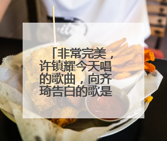 非常完美，许镇耀今天唱的歌曲，向齐琦告白的歌是什么？