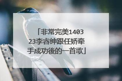 非常完美140323李睿绅跟任娇牵手成功後的一首歌
