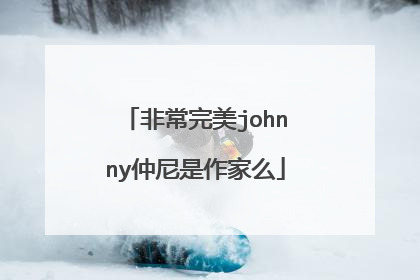 非常完美johnny仲尼是作家么