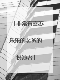 非常有喜苏乐乐的老爸的扮演者