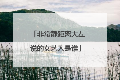 非常静距离大左说的女艺人是谁