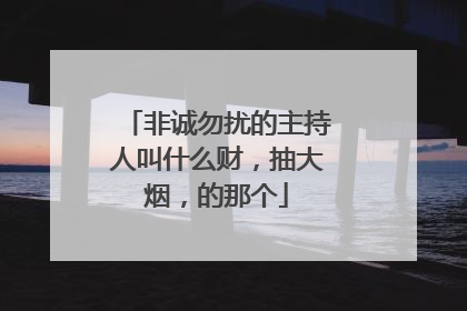 非诚勿扰的主持人叫什么财，抽大烟，的那个