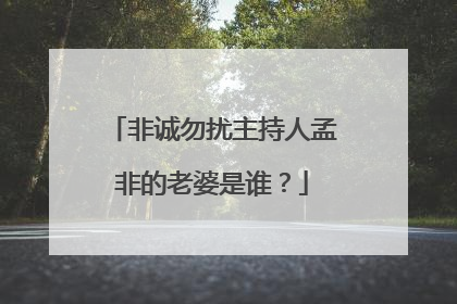非诚勿扰主持人孟非的老婆是谁?