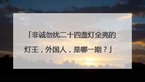 非诚勿扰二十四盏灯全亮的灯王,外国人,是哪一期?