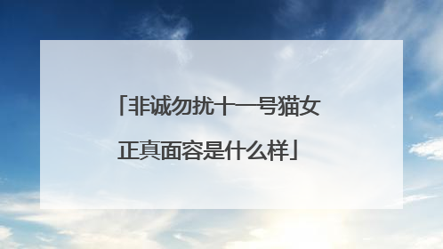非诚勿扰十一号猫女正真面容是什么样