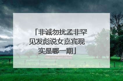 非诚勿扰孟非罕见发彪说女嘉宾现实是哪一期
