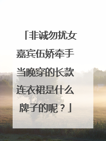 非诚勿扰女嘉宾伍娇牵手当晚穿的长款连衣裙是什么牌子的呢？