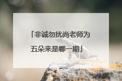 非诚勿扰尚老师为五朵来是哪一期
