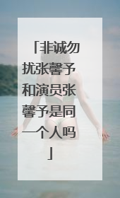 非诚勿扰张馨予和演员张馨予是同一个人吗