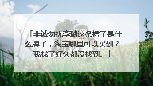 非诚勿扰李璐这条裙子是什么牌子，淘宝哪里可以买到？我找了好久都没找到。