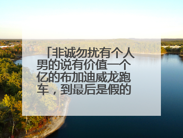 非诚勿扰有个人男的说有价值一个亿的布加迪威龙跑车，到最后是假的。 请问这个人是谁了？