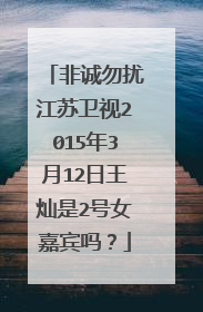 非诚勿扰江苏卫视2015年3月12日王灿是2号女嘉宾吗？