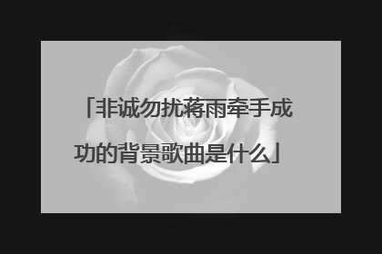 非诚勿扰蒋雨牵手成功的背景歌曲是什么