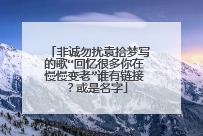 非诚勿扰袁拾梦写的歌“回忆很多你在慢慢变老”谁有链接？或是名字