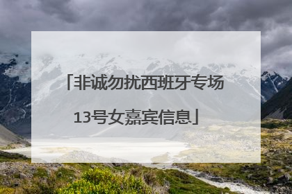 非诚勿扰西班牙专场13号女嘉宾信息