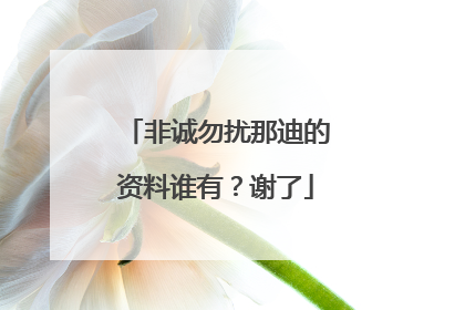 非诚勿扰那迪的资料谁有？谢了