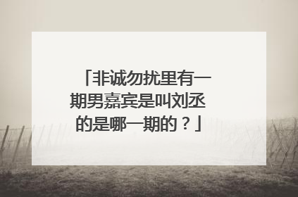 非诚勿扰里有一期男嘉宾是叫刘丞的是哪一期的?