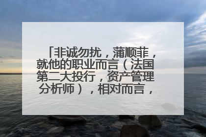 非诚勿扰，蒲顺菲，就他的职业而言（法国第二大投行，资产管理分析师），相对而言，收入多少钱。