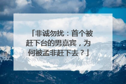 非诚勿扰：首个被赶下台的男嘉宾，为何被孟非赶下去？