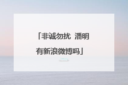 非诚勿扰 潘明有新浪微博吗