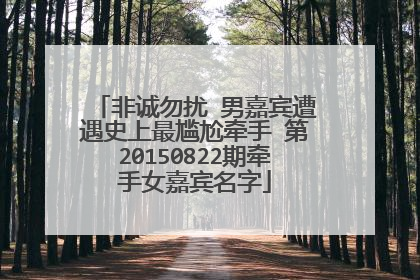 非诚勿扰 男嘉宾遭遇史上最尴尬牵手 第20150822期牵手女嘉宾名字