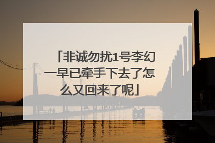 非诚勿扰1号李幻一早已牵手下去了怎么又回来了呢