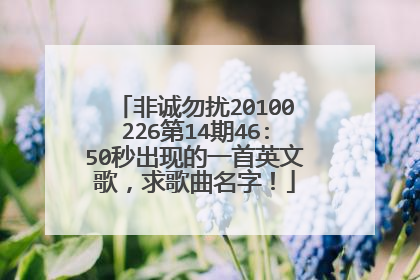 非诚勿扰20100226第14期46:50秒出现的一首英文歌，求歌曲名字！
