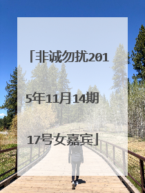 非诚勿扰2015年11月14期17号女嘉宾